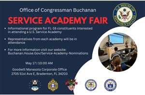text invitation to Service Academy Fair